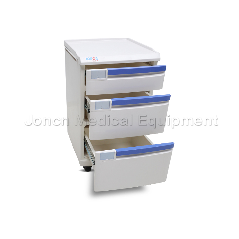 BS012-31 Mixed ABS Plastic Hospital Bedside Cabinet With Drawer