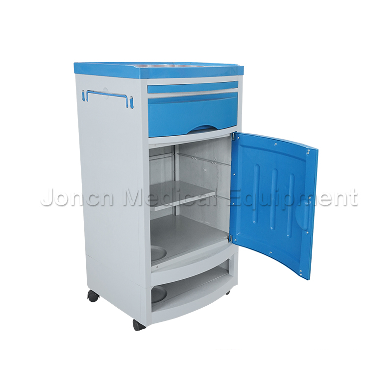 BS011-21 ABS Hospital Bedside Cabinet Lockers with Wheel