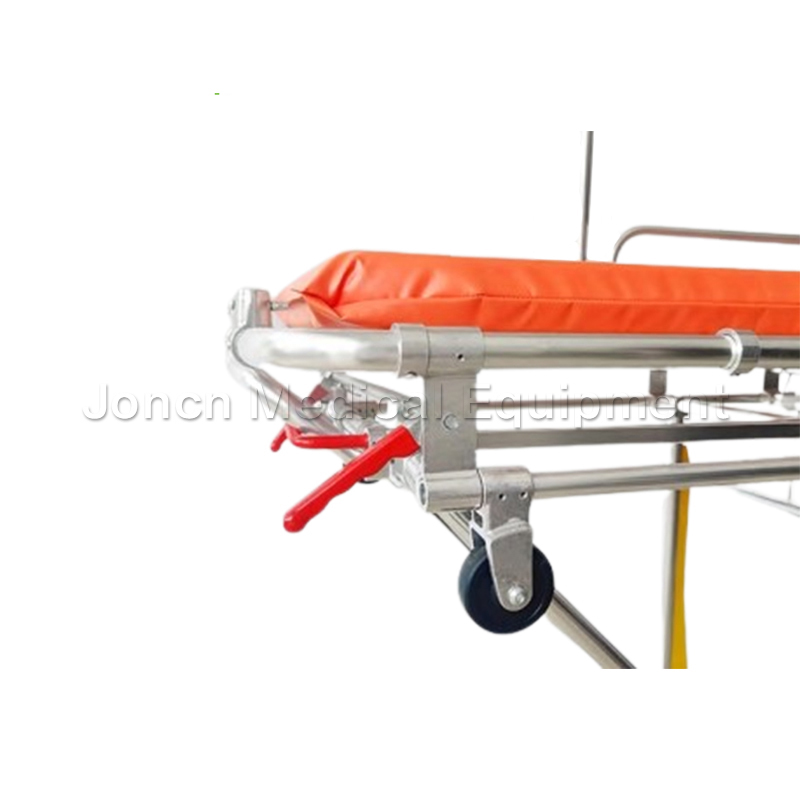 ST200023 First-aid Medical Collapsible Aluminum Alloy Ambulance Stretcher with Wheel