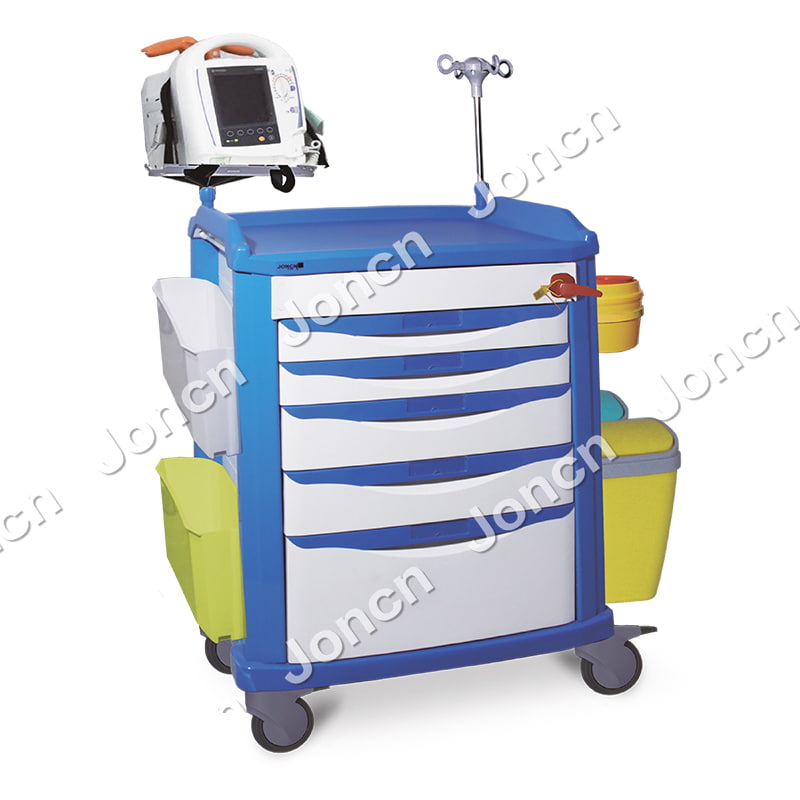 AT-780J28B6 Medical Hospital ABS Anesthesia Trolley with OEM ODM Medicine Cart