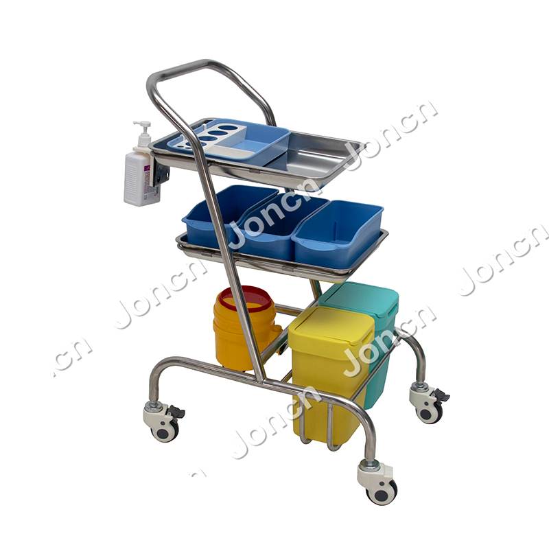 304 Stainless Steel Welding/Seamless/Clean Easily Medical Instrument Trolley for Hospital and Clinic