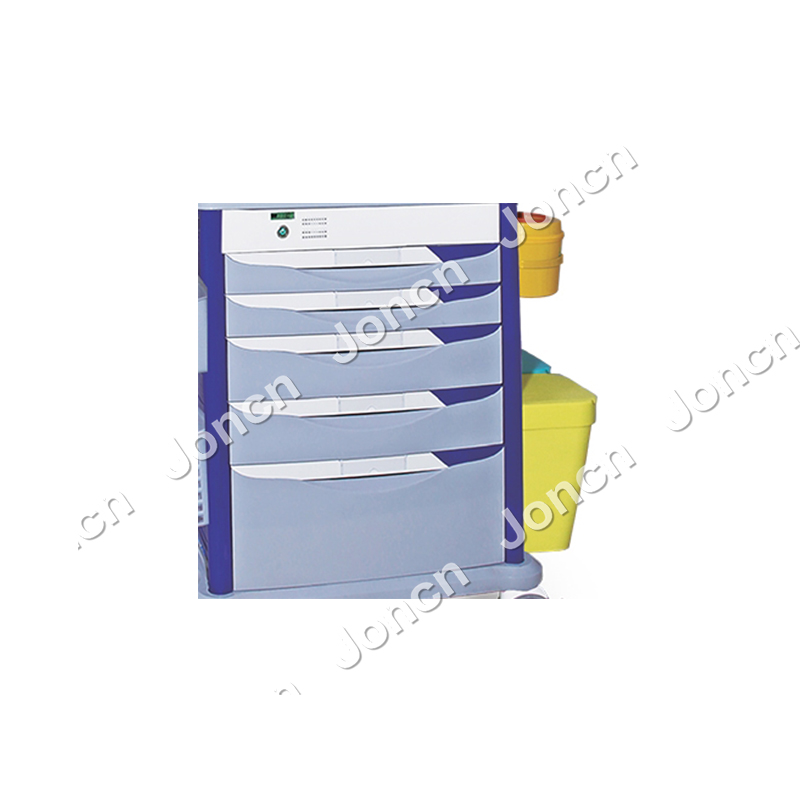 E-WT-750J77B Hospital High-Quality Medical Wireless Nursing Trolley with Drawers