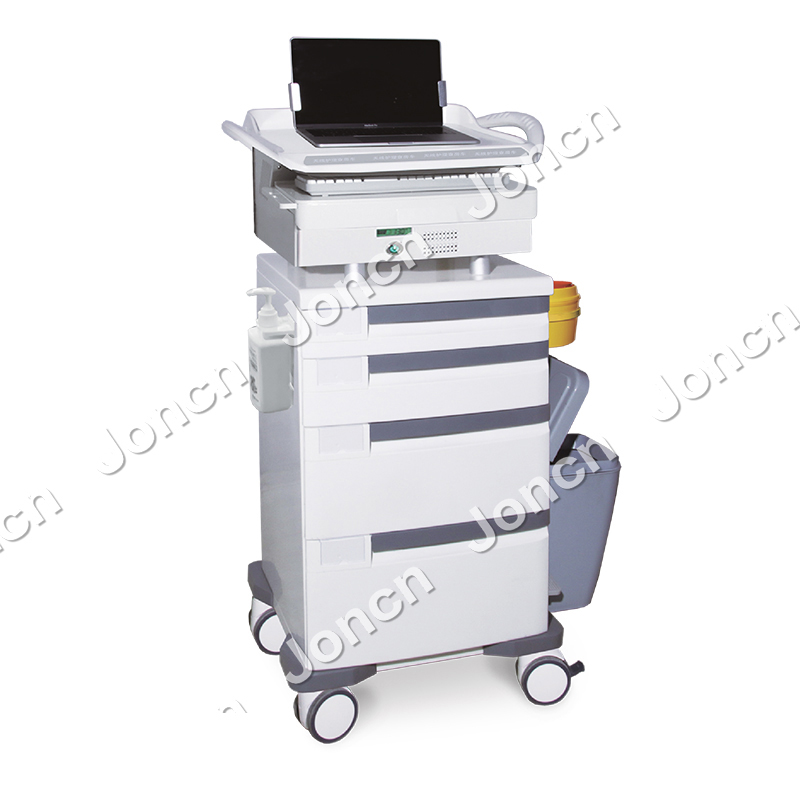 E-WT-508J62A1 MEDICAL OEM Available Hospital Furniture Cheap Price Medicine Trolley ABS Workstaion Cart