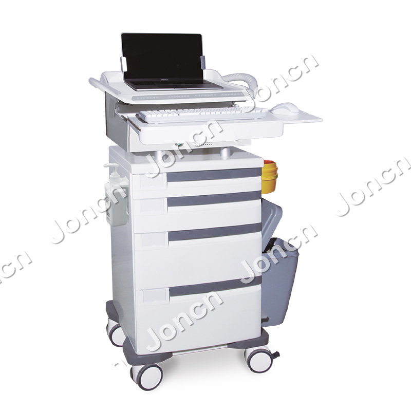 E-WT-508J62A1 MEDICAL OEM Available Hospital Furniture Cheap Price Medicine Trolley ABS Workstaion Cart