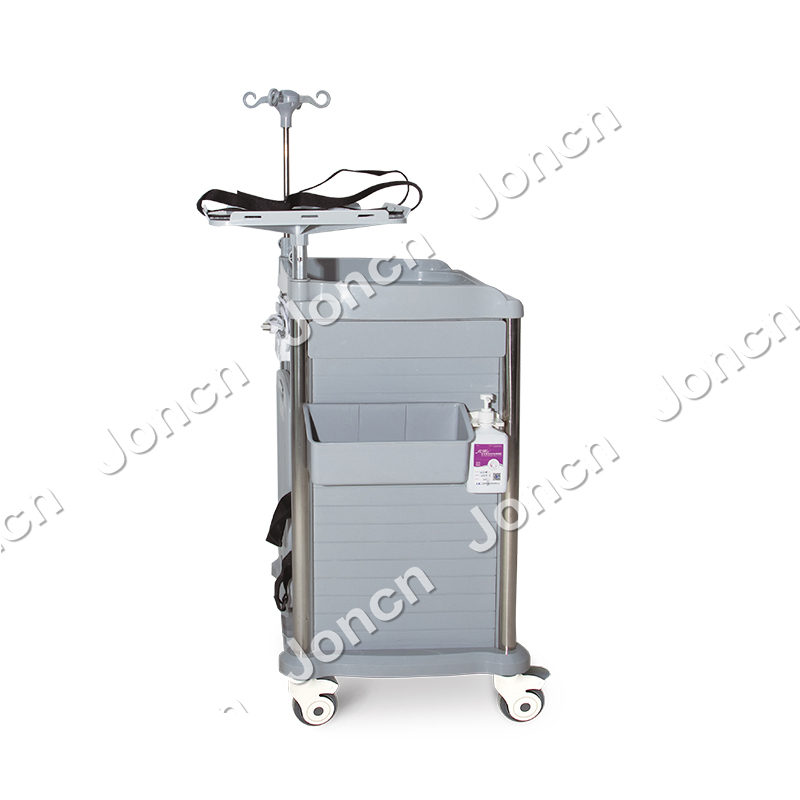 ET-650J26S1-RD Hospital Use ABS Aluminum Alloy 5-drawers Clinical Trolley With Drawers With Disposable Lock