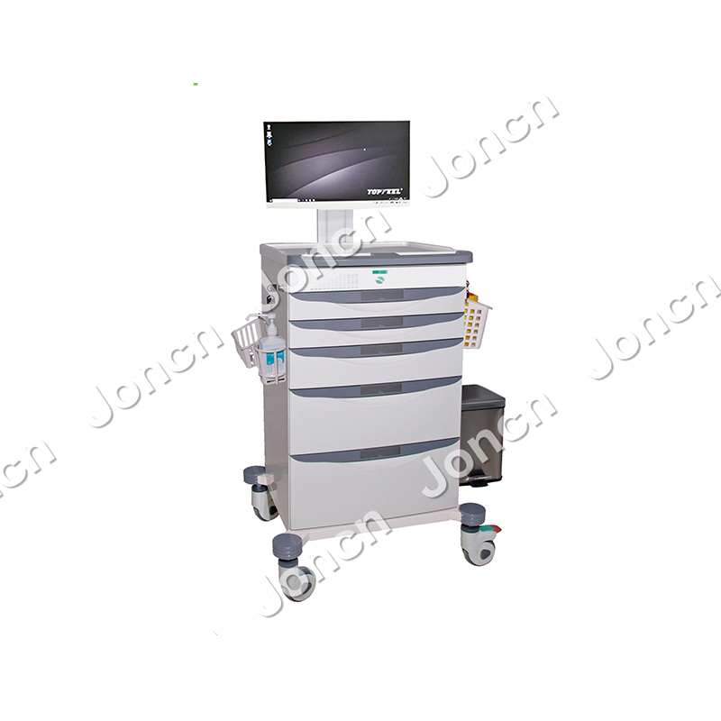 E-NT-52061S8 Wholesale Mobile Medical Nursing  Customization ABS Nursing Cart For Hospital Use