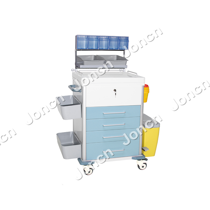 AT-66032J-TL Manufacturer Custom Advanced Multipurpose Hospital ABS Emergency Trolley Emergency Cart