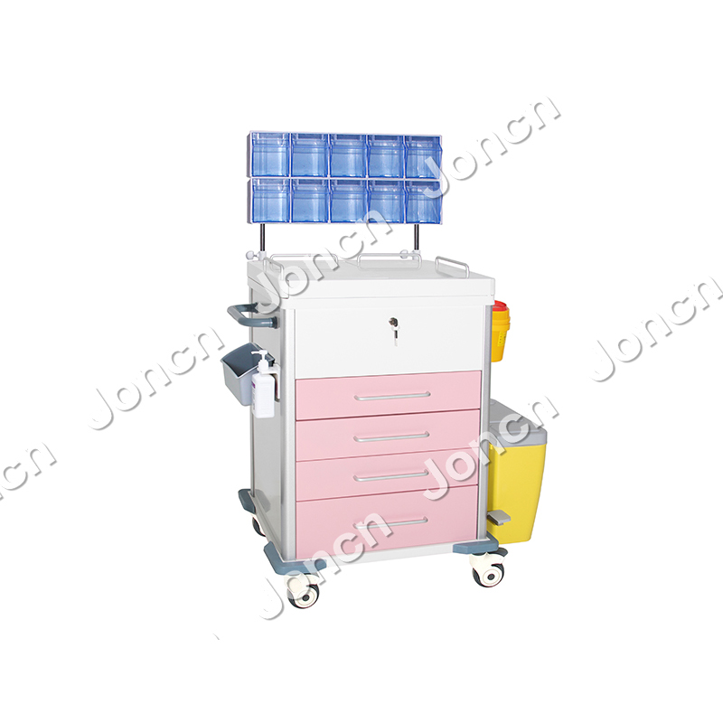 AT-66032J-TL Manufacturer Custom Advanced Multipurpose Hospital ABS Emergency Trolley Emergency Cart