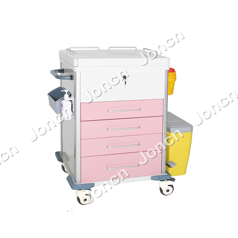 AT-66032J-TL Manufacturer Custom Advanced Multipurpose Hospital ABS Emergency Trolley Emergency Cart