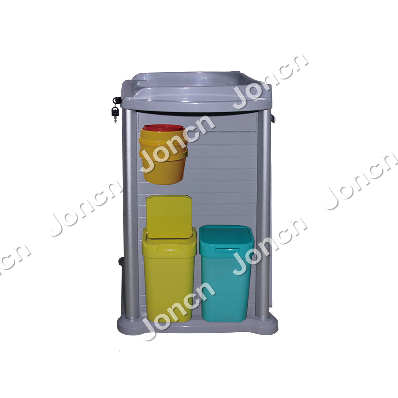 ET-750J77A Medical Hospital Clinic Furniture ABS 5 Drawers Emergency Crash Trolley Cart 