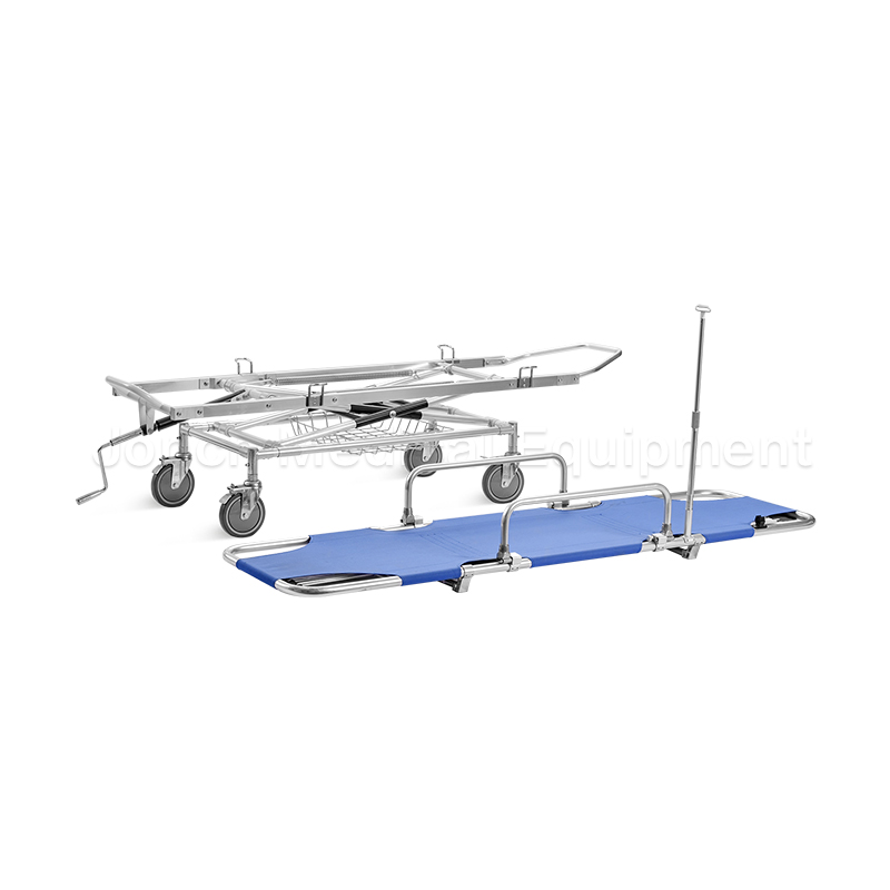 PT200015 Wholesale Medical High Strength Aluminium Alloy Patient Transfer Trolley for Hospital Patient Delivery