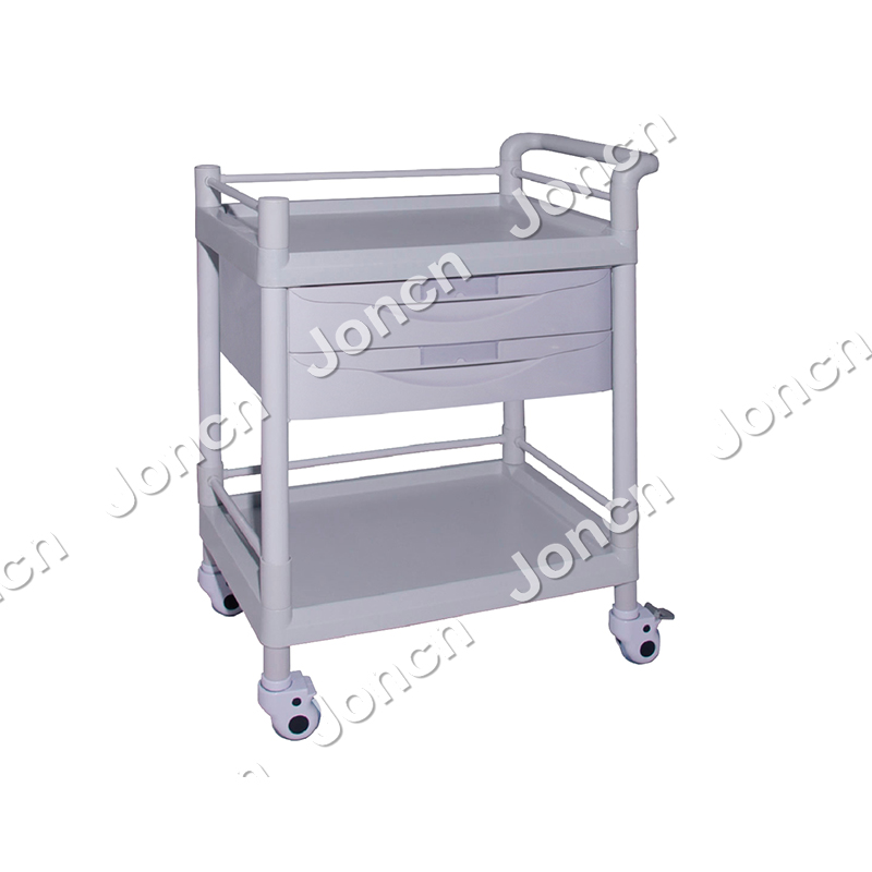 201J Wholesale Hospital Utility Multifunctional Nursing Cart Three Layer ABS Durable and Sturdy Medical Trolley