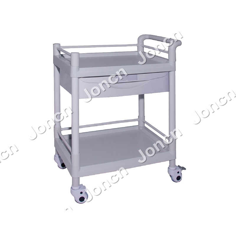 201J Wholesale Hospital Utility Multifunctional Nursing Cart Three Layer ABS Durable and Sturdy Medical Trolley