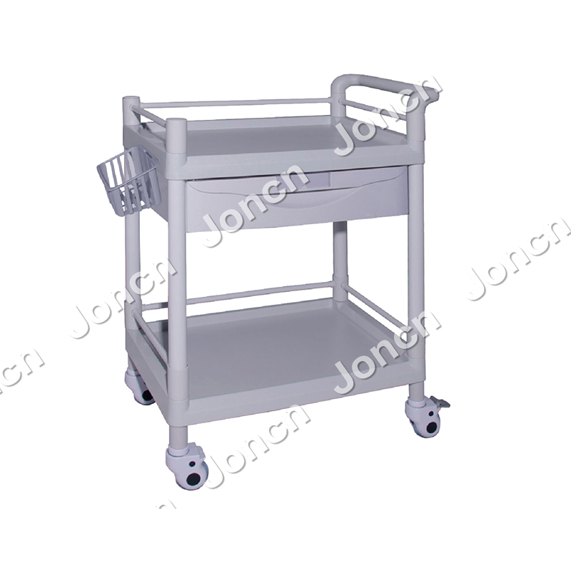 201J Wholesale Hospital Utility Multifunctional Nursing Cart Three Layer ABS Durable and Sturdy Medical Trolley