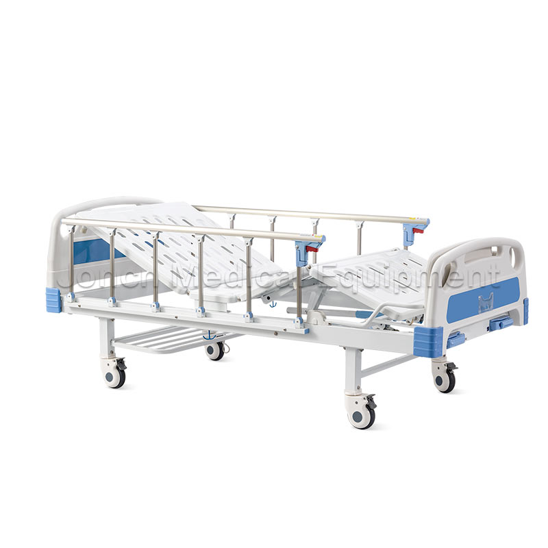 MD200006 Factory Sales Movable Adjustable multifunctional 2 Cranks Manual care bed manual icu hospital bed