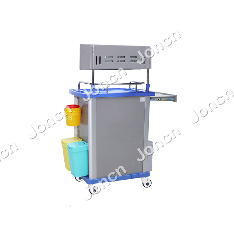 AT-75001E-BU Cheap hospital ABS plastic anesthesia trolley Anesthesiology Medical Cart