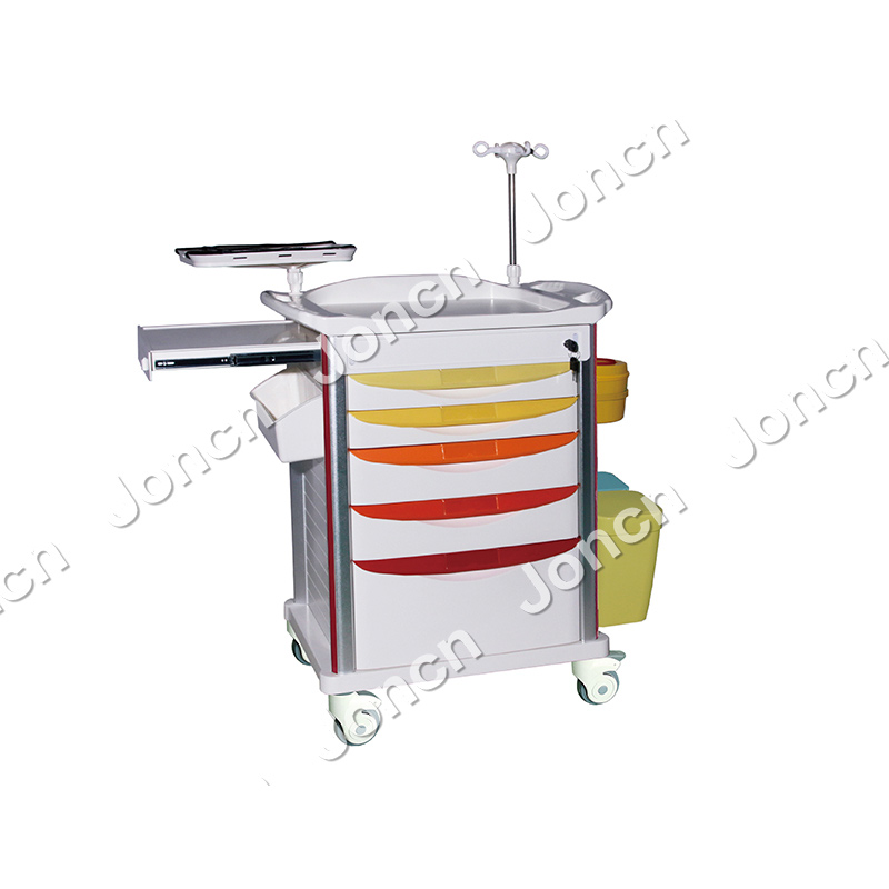 ET-85076A MEDICAL Emergency Crash Cart Hospital Medical Nurse Cart Trolley Manufacturers