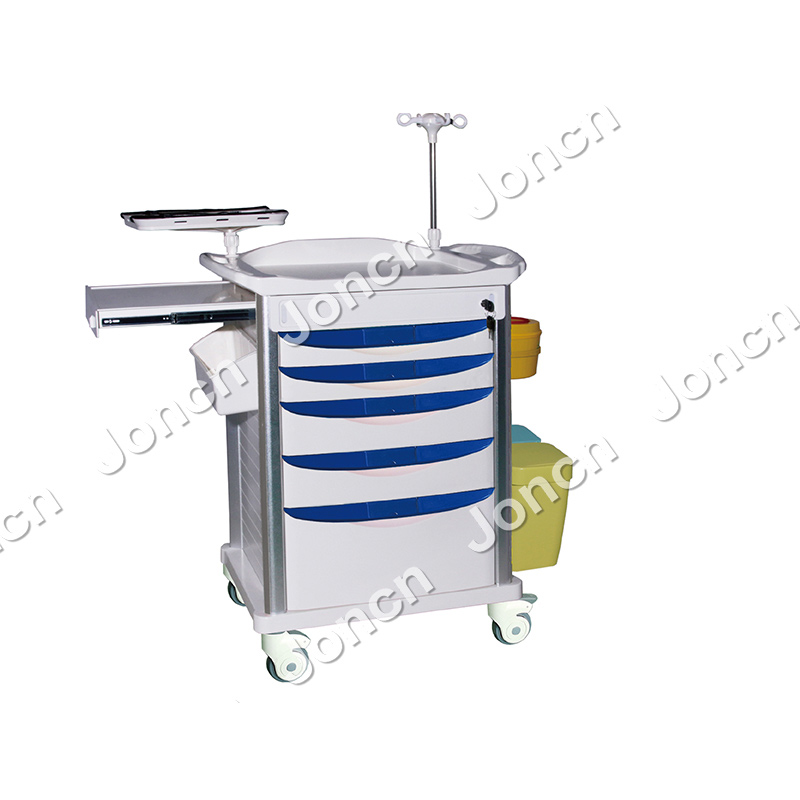 ET-85076A MEDICAL Emergency Crash Cart Hospital Medical Nurse Cart Trolley Manufacturers