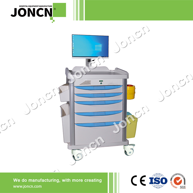 E-NT-62618A High Quality Serving Hospital Cart Medical Crash Cart Medicine trolleys Hospital Supplies