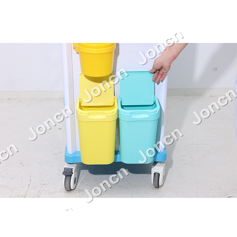 AT-75001B-LB Hospital Equipment ABS Trolley Anesthesia Cart Medical Emergency Trolley