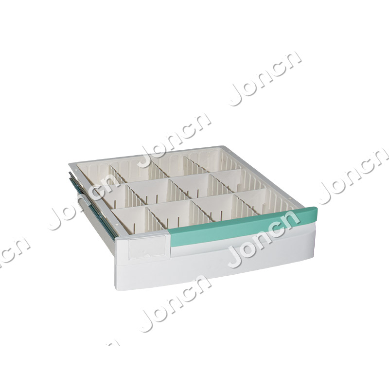 ET-655J38-CS OEM/ODM ABS Plastic Medical Emergency  Trolley for Hospital Usage Medicine Trolley Cart