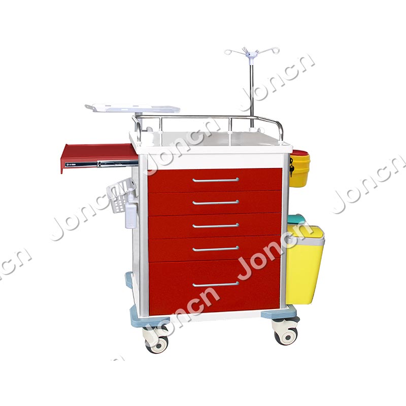 ET-65032J Wholesale Hospital ABS patient emergency trolley cart Medical Crash Cart with Factory Price