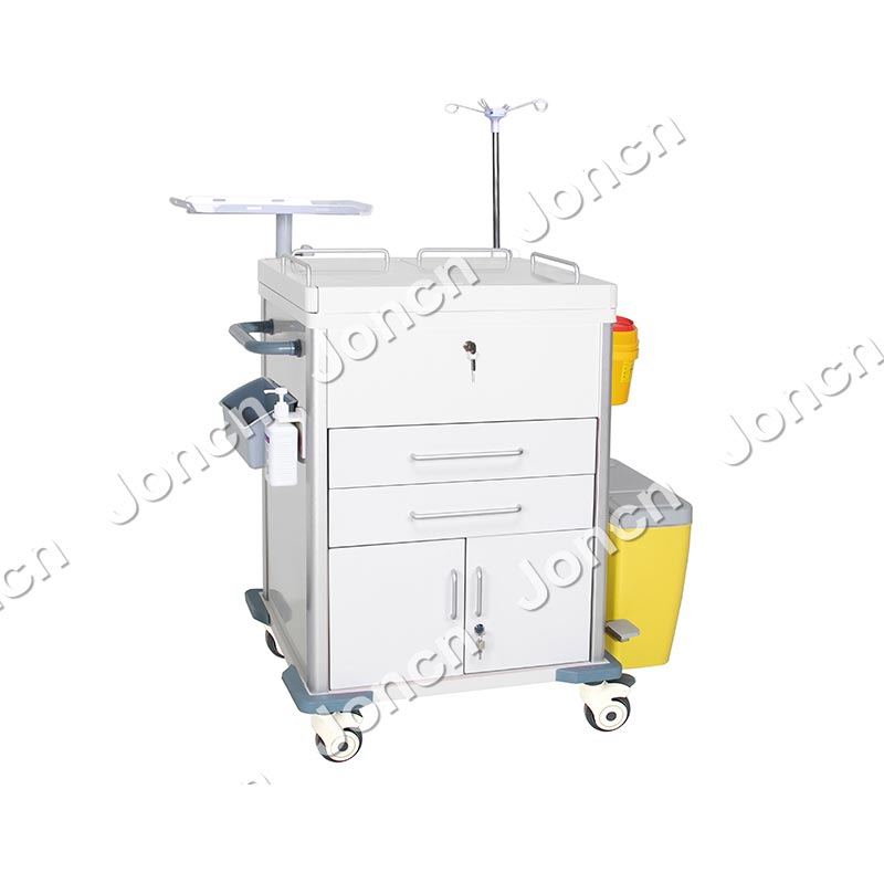 ET-65032J Wholesale Hospital ABS patient emergency trolley cart Medical Crash Cart with Factory Price