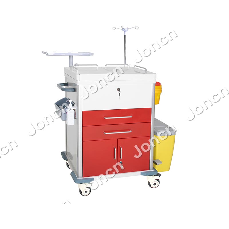 ET-65032J Wholesale Hospital ABS patient emergency trolley cart Medical Crash Cart with Factory Price