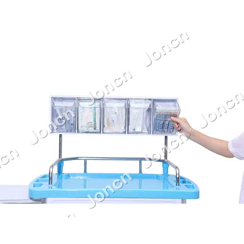 AT-75001A-LB ABS Plastic Anesthesia cart with 5 Drawers Hospital Mobile Medical Trolley Hospital Medicine Trolley