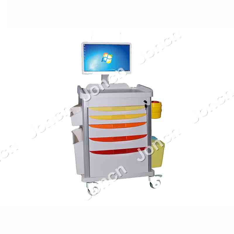 E-NT-65018A Factory Wholesale ABS Professional Hospital Medical Nurse Trolley