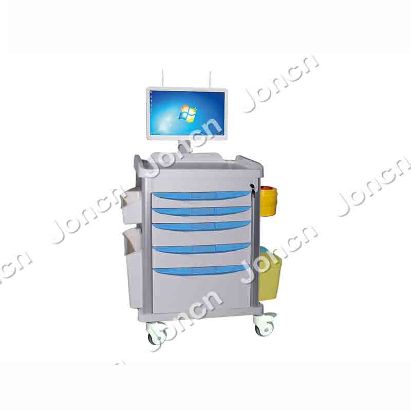 E-NT-65018A Factory Wholesale ABS Professional Hospital Medical Nurse Trolley