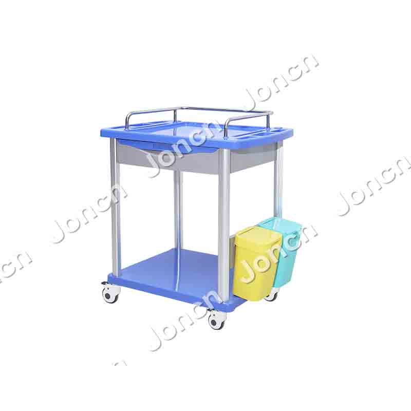 CT-85001C Medical Instrument Trolley Dental Lab Use Emergency Cart Cabinet  ABS Plastic Hospital Trolley