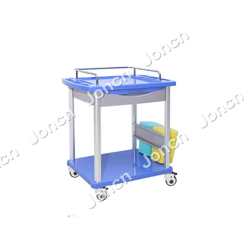 CT-85001C Medical Instrument Trolley Dental Lab Use Emergency Cart Cabinet  ABS Plastic Hospital Trolley