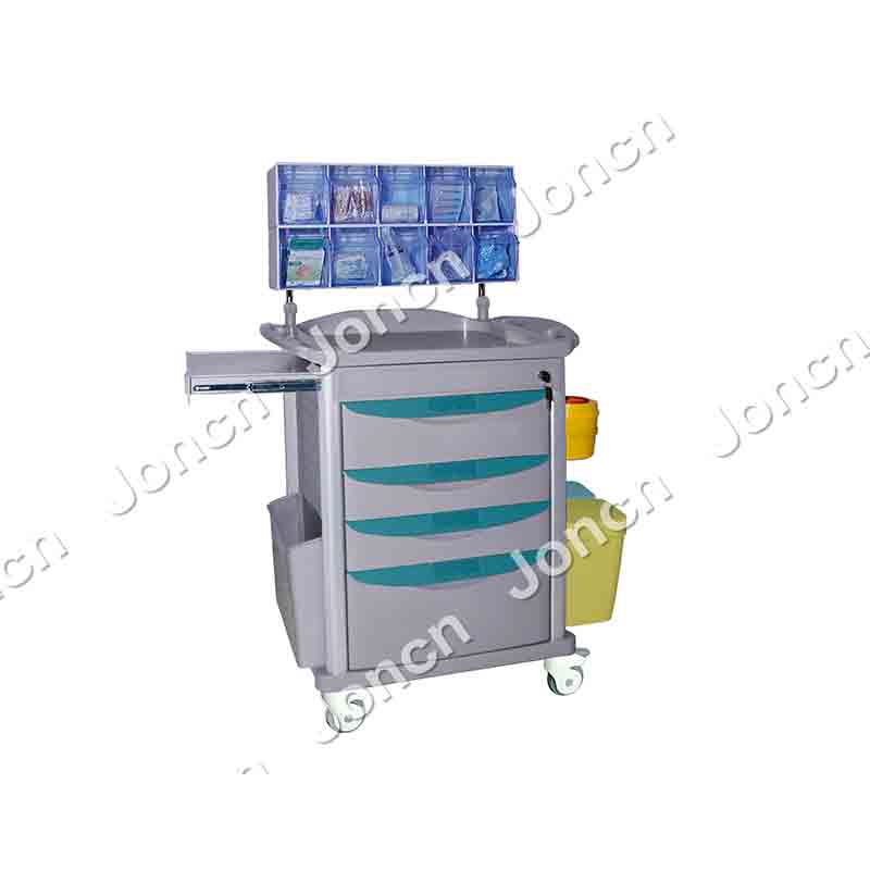 AT-85077A2-LS Hospital ABS Anesthesia Trolley Clinic Mobile Anesthesia Trolley With Silent Wheels 