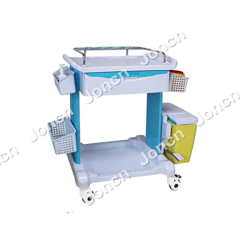 CT-78023D Wholesale Powder Coated Steel Mobile Medical Trolley Cart with Drawers 