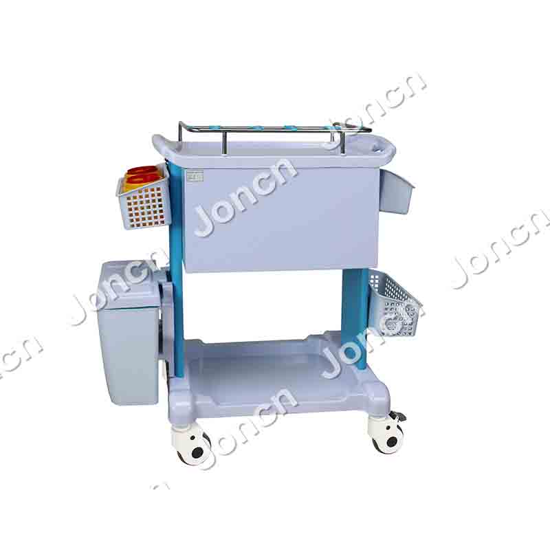 CT-78023D Wholesale Powder Coated Steel Mobile Medical Trolley Cart with Drawers 