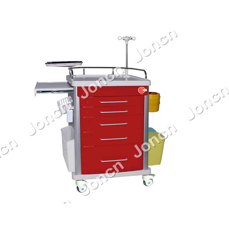 ET-62332A7 Medical ABS Emergency Trolley Crash Anaesthesia Cart Hospital Drug Trolley