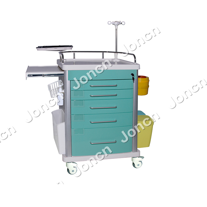 ET-62332A7 Medical ABS Emergency Trolley Crash Anaesthesia Cart Hospital Drug Trolley