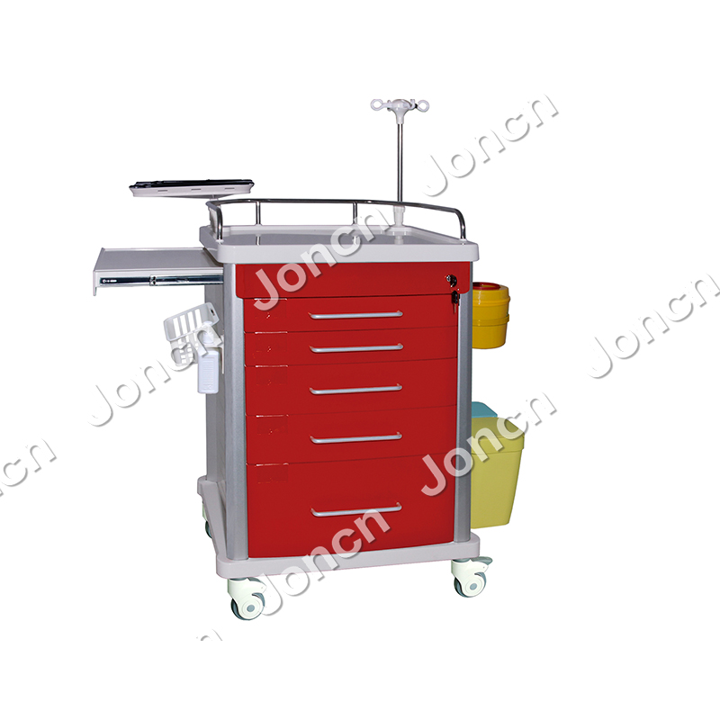 ET-62332A7 Medical ABS Emergency Trolley Crash Anaesthesia Cart Hospital Drug Trolley