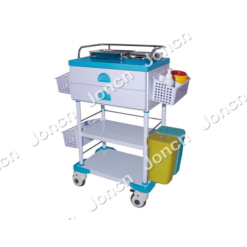 CT-61056S2-QL Hospital Clinic Nursing Powder Coated Steel Cart Medical Trolley