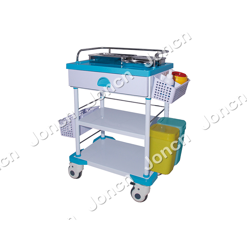 CT-61056S2-QL Hospital Clinic Nursing Powder Coated Steel Cart Medical Trolley