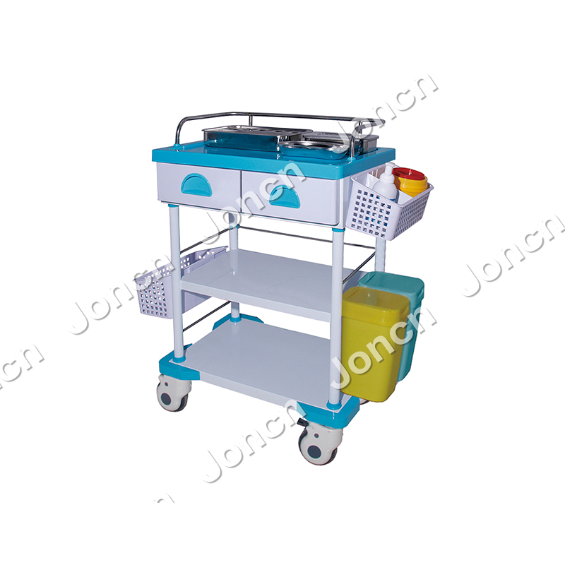 CT-61056S2-QL Hospital Clinic Nursing Powder Coated Steel Cart Medical Trolley