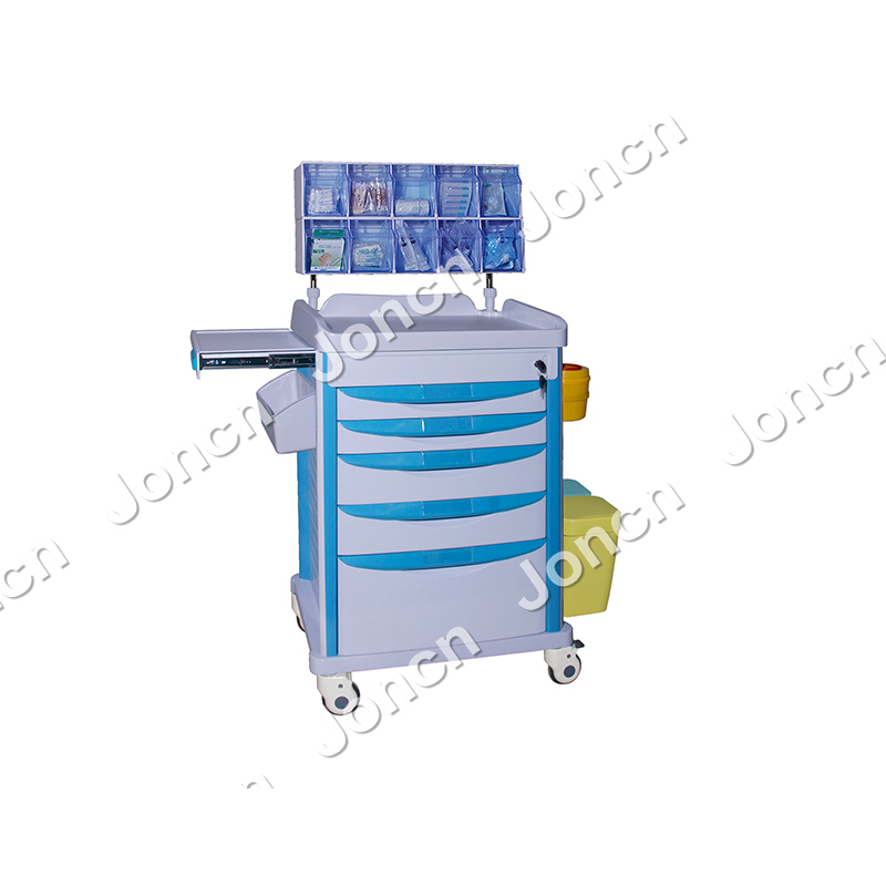 AT-62512B ABS Emergency Trolley And Cart With Drawers For Anesthesia Multifunctional Nursing Trolley 