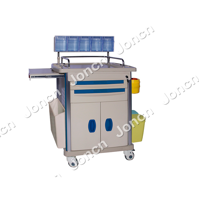 AT-75002E New Design ABS Medical Anesthesia Emergency Cart Nursing Trolley