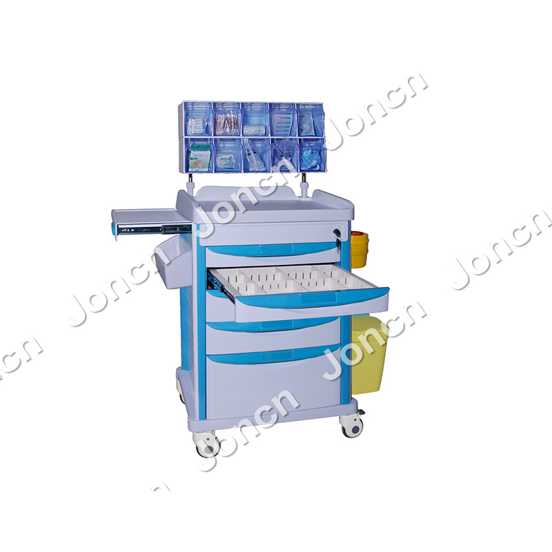 AT-62512B ABS Emergency Trolley And Cart With Drawers For Anesthesia Multifunctional Nursing Trolley 