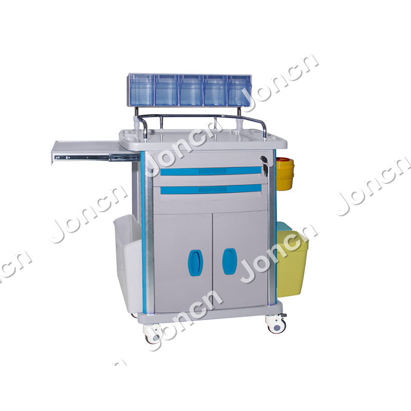 AT-75002E New Design ABS Medical Anesthesia Emergency Cart Nursing Trolley