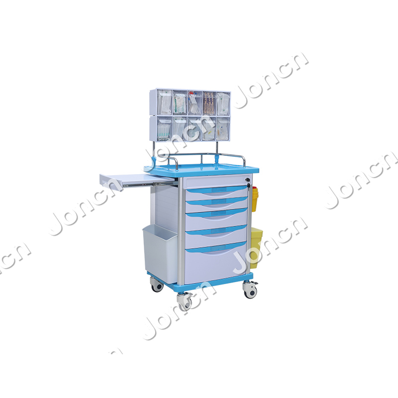 AT-75001A2-LB New Design ABS Medical Anesthesia Emergency Cart Nursing Trolley