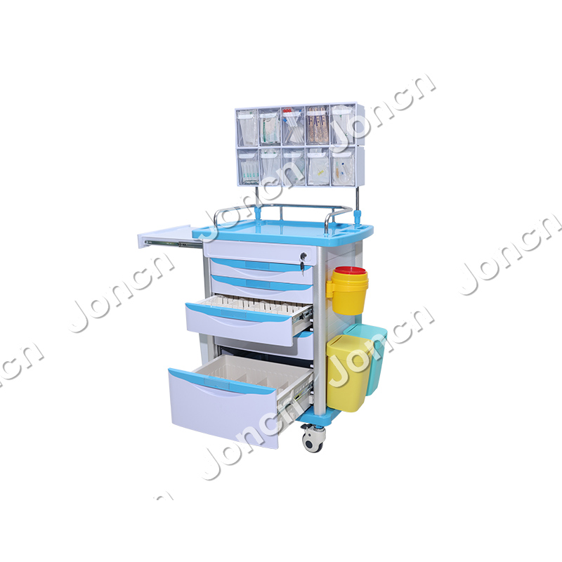 AT-75001A2-LB New Design ABS Medical Anesthesia Emergency Cart Nursing Trolley