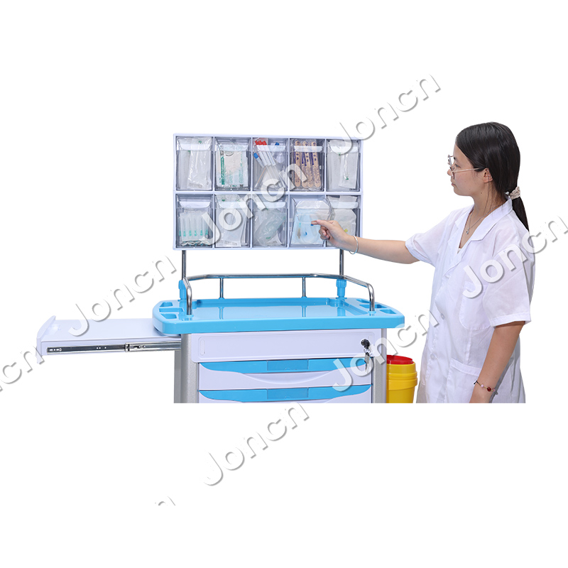 AT-75001A2-LB New Design ABS Medical Anesthesia Emergency Cart Nursing Trolley