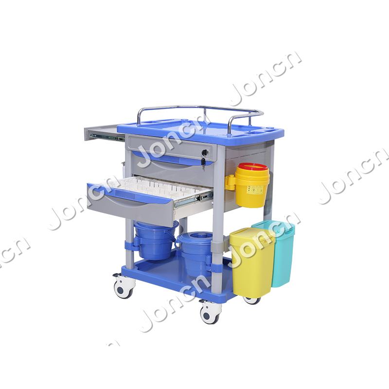 CT-75001D8 ABS Treatment Trolley Cart Medical Emergency Anesthesia Trolley Clinic Mobile Cart